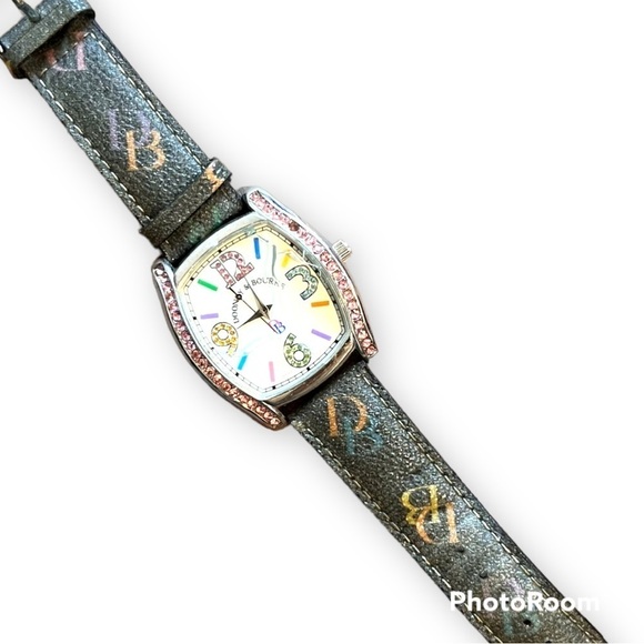 Dooney & Bourke Multicolor Leather Crystal Watch Y2K - Picture 1 of 7